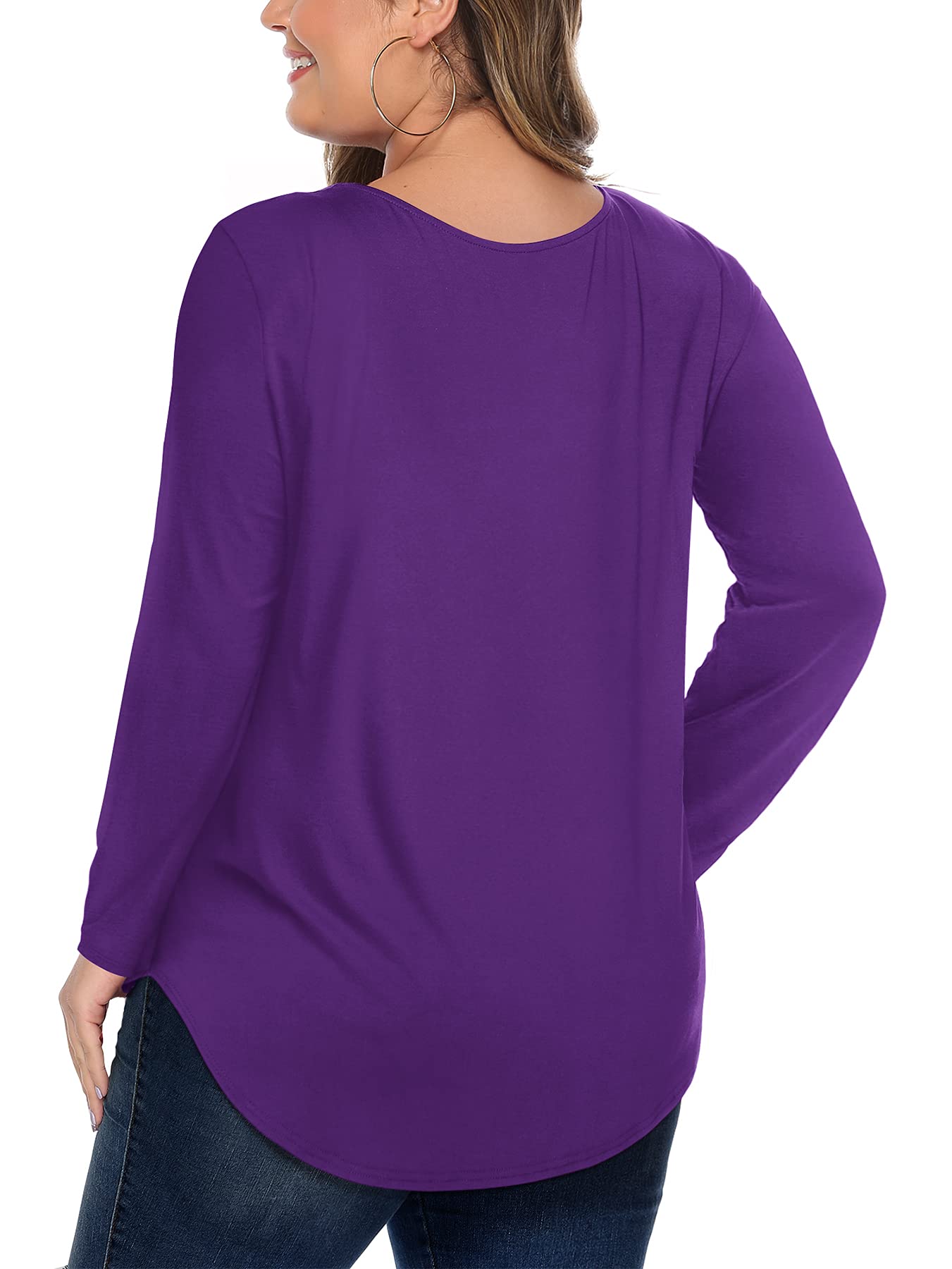 Women’s tops with long sleeve criss cross neck shirts